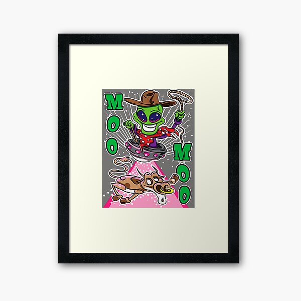 Item preview, Moo Moo Alien Abduction Cow designed and sold by eShirtLabs.
