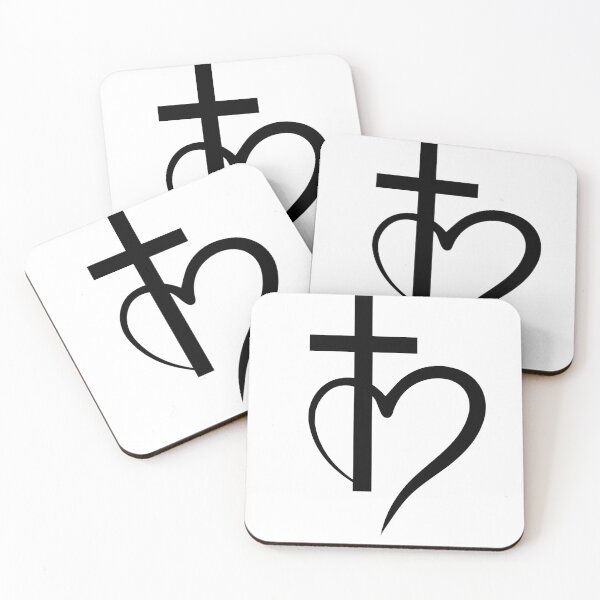 Item preview, Cross with Heart designed and sold by heartsofjesus.