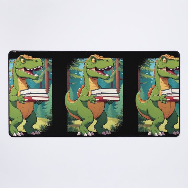 Item preview, Reading Dinosaur T Rex Dinosaur Lover Dino Book Gift Idea designed and sold by DrawHandArt.