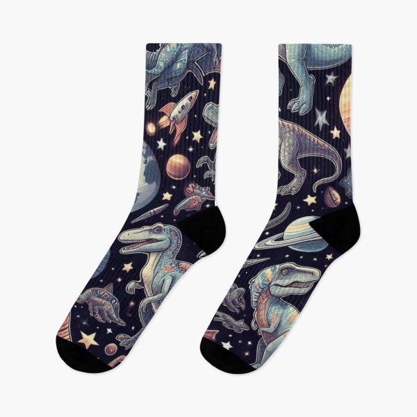 Item preview, Dinosaurs in Space Pattern - Playful Design for Dino Enthusiasts designed and sold by asbno19.