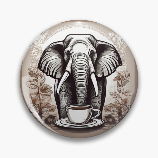 Artikelvorschau, Elefant trinkt Kaffee/Chai entworfen und verkauft von Devo07.