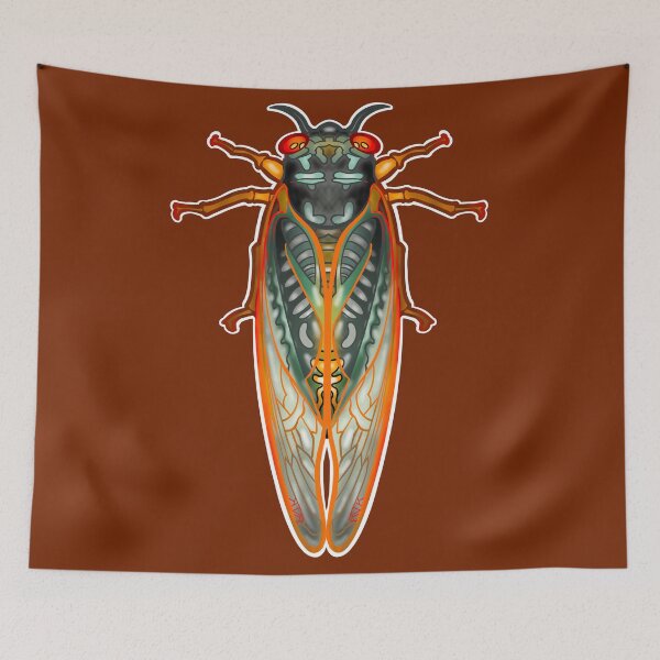Item preview, Cicada Magicicada 13/17 Year with White Outline designed and sold by RJKpoyp.