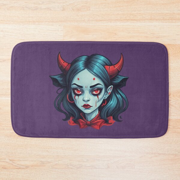 Item preview, Blue and Red Demon Girl Portrait designed and sold by MadnessEnvelope.