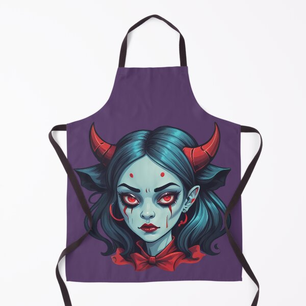 Item preview, Blue and Red Demon Girl Portrait designed and sold by MadnessEnvelope.