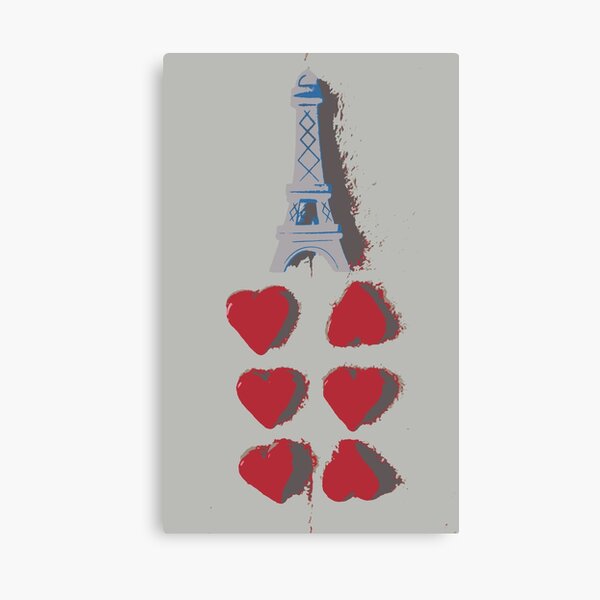 Valentain's day in Paris Canvas Print