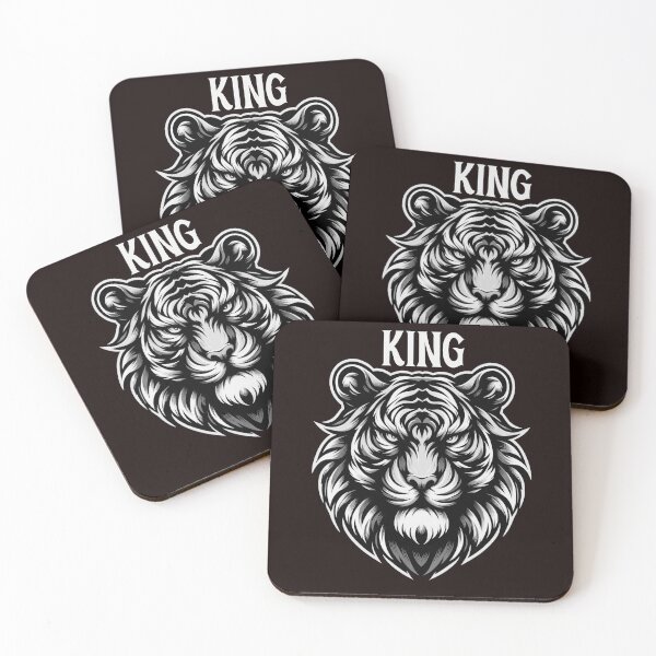 Item preview, "Royal Tiger King" - Majestic Jungle Sovereign grey designed and sold by Weknes.