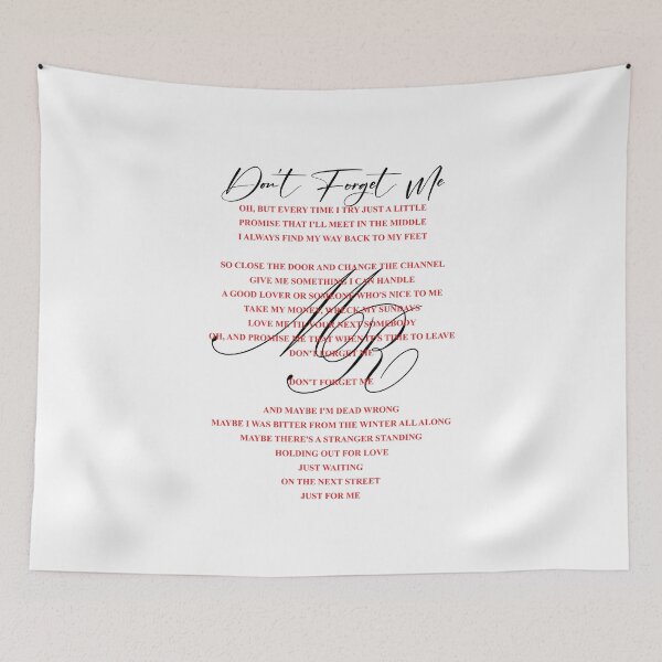 Item preview, Maggie Rogers Merch Don't Forget Me Lyric designed and sold by drawn-nana.