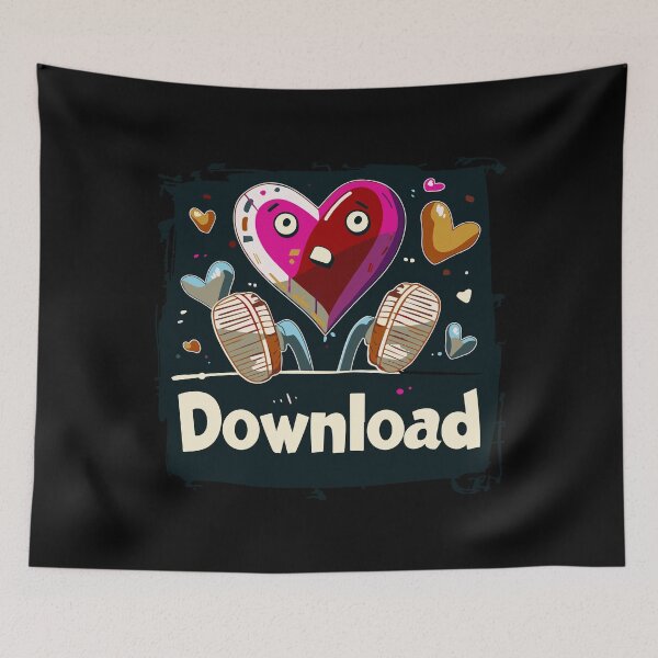 Item preview, Download Heart Rock - Dark Rock Rock'n'Roll Music Online Festival Design designed and sold by TheRealmWithin.