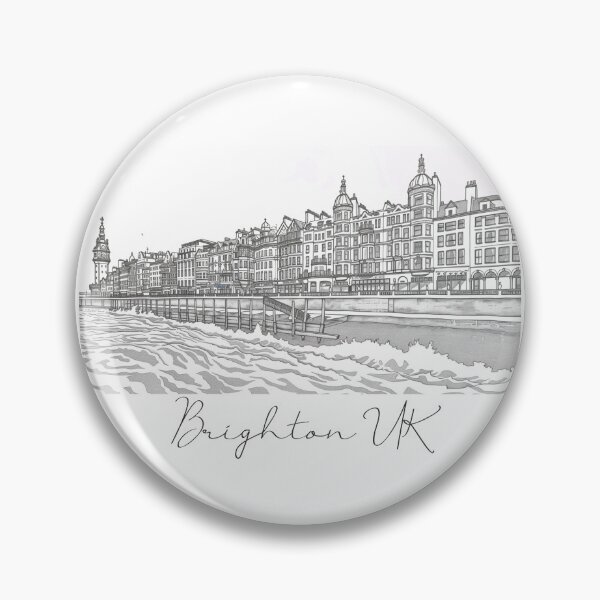 Item preview, Brighton UK Cityscape View Line art designed and sold by PrintsByVickson.