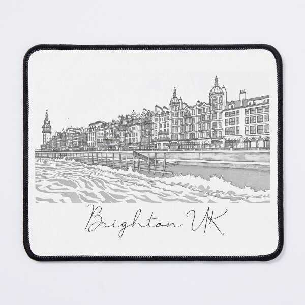 Item preview, Brighton UK Cityscape View Line art designed and sold by PrintsByVickson.