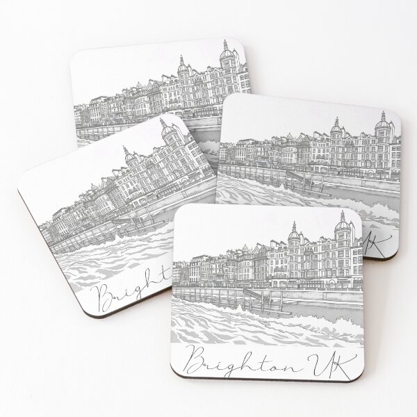 Item preview, Brighton UK Cityscape View Line art designed and sold by PrintsByVickson.