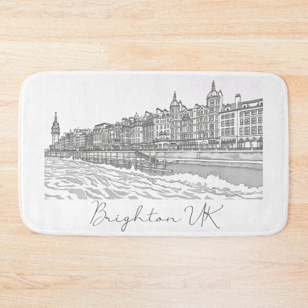 Item preview, Brighton UK Cityscape View Line art designed and sold by PrintsByVickson.