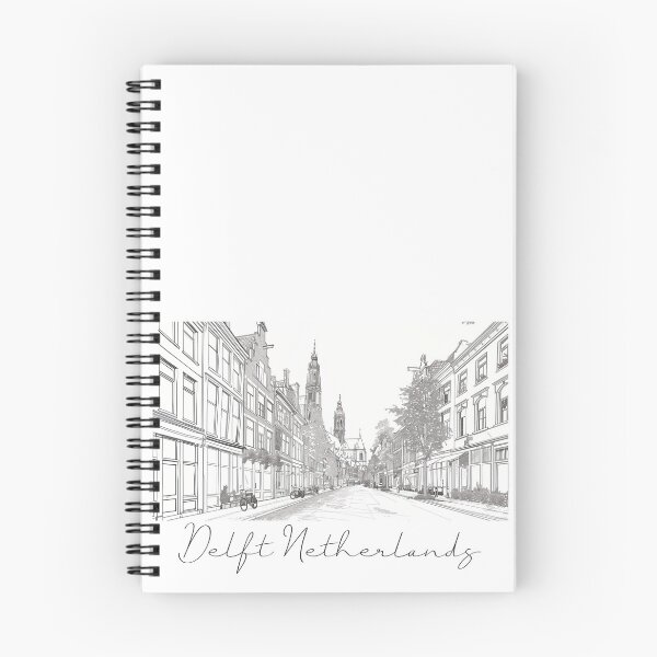 Item preview, Delft Netherlands Cityscape View Line art designed and sold by PrintsByVickson.