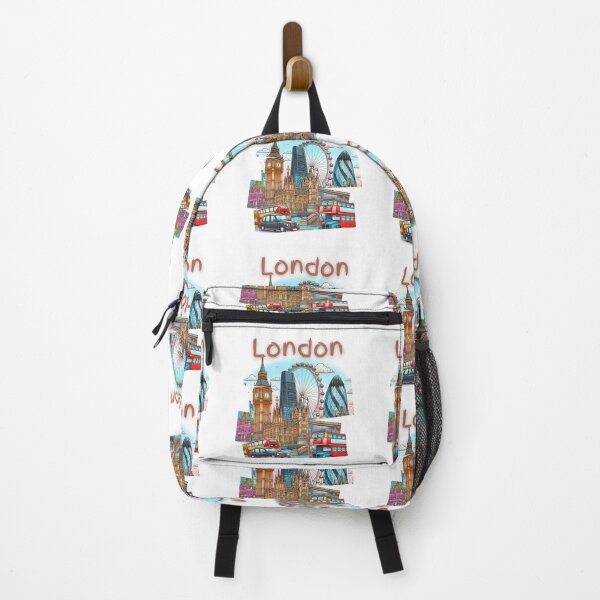 Item preview, London and London Eye mixed cartoon style, double decker, Big Ben designed and sold by Coolparrotgirl.