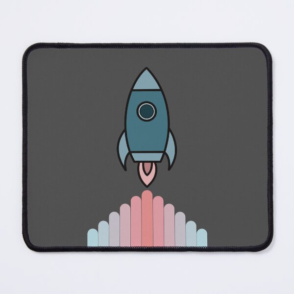 Item preview, Pastel Rocket Ship designed and sold by Skull Fern.