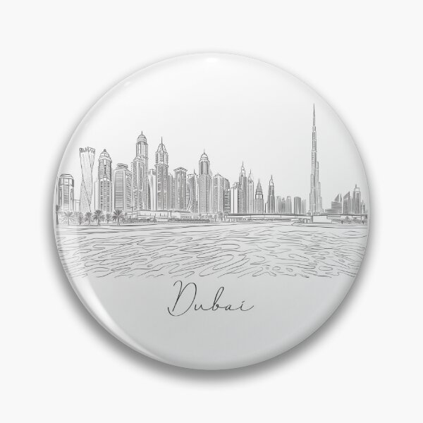 Item preview, Dubai Cityscape View Line art designed and sold by PrintsByVickson.