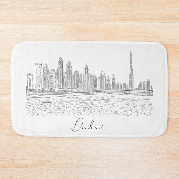 Item preview, Dubai Cityscape View Line art designed and sold by PrintsByVickson.