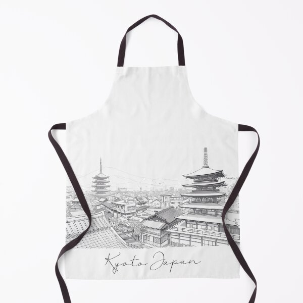 Item preview, Kyoto Japan Cityscape View Line art designed and sold by PrintsByVickson.