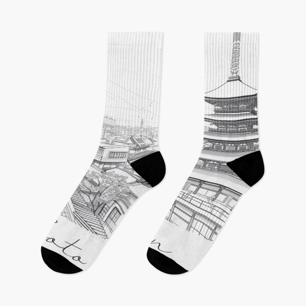 Item preview, Kyoto Japan Cityscape View Line art designed and sold by PrintsByVickson.