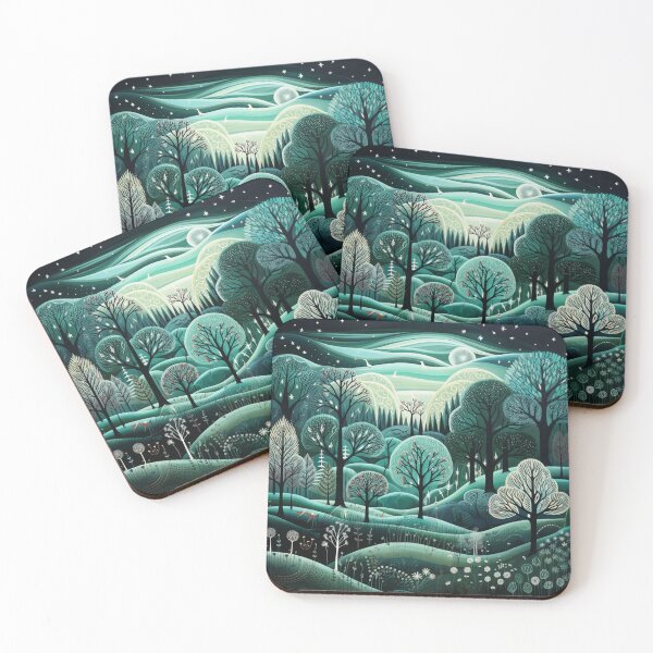 Item preview, Nightlife in Winter, Moonlit Winter Night designed and sold by Neika Shimm Designs.