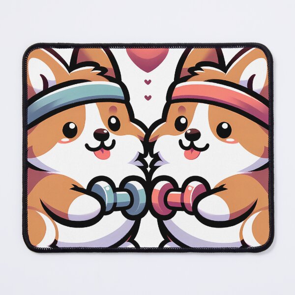 Item preview, Corgi Curls: Pup Power Pumping Iron! designed and sold by Purrformance.