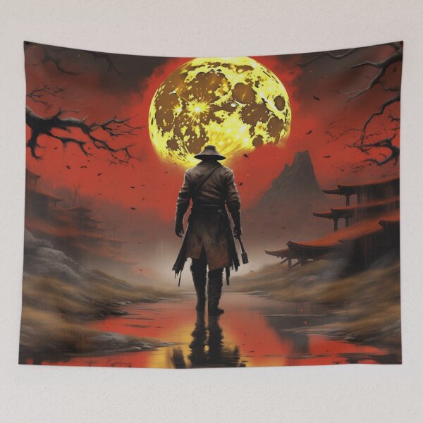 Item preview, Moon's Blade Cuts the Night  designed and sold by kingaiart.