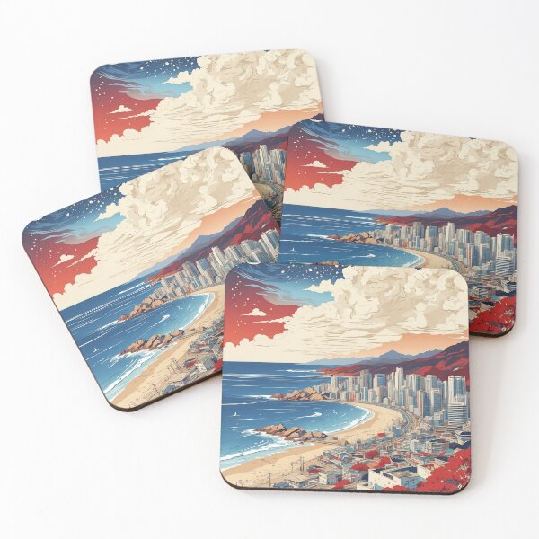 Item preview, Busan South Korea Starry Night Tourism Vintage Poster 2 designed and sold by TravelersGems.