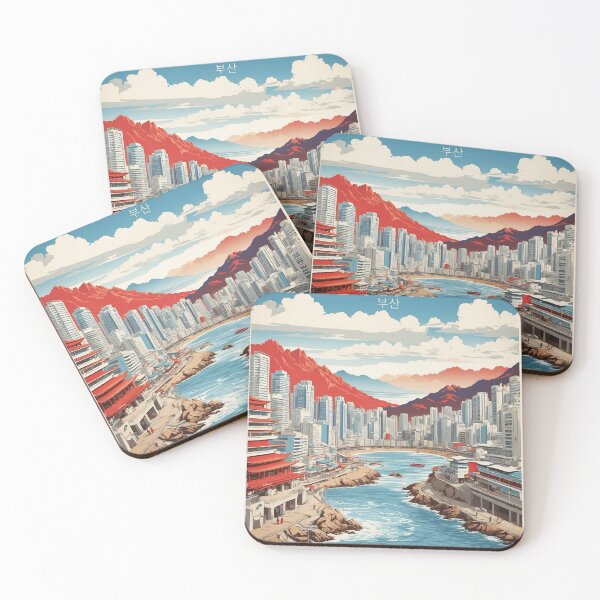 Item preview, Busan South Korea Tourism Vintage Poster 4 designed and sold by TravelersGems.