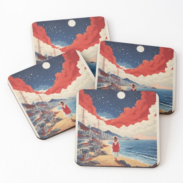 Item preview, Busan South Korea Starry Night Tourism Vintage Poster 3 designed and sold by TravelersGems.