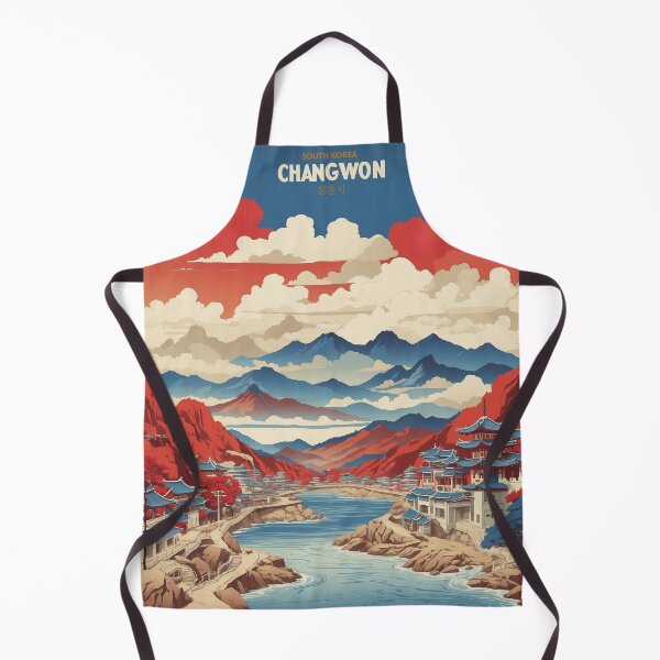 Item preview, Changwon South Korea Tourism Vintage Poster designed and sold by TravelersGems.