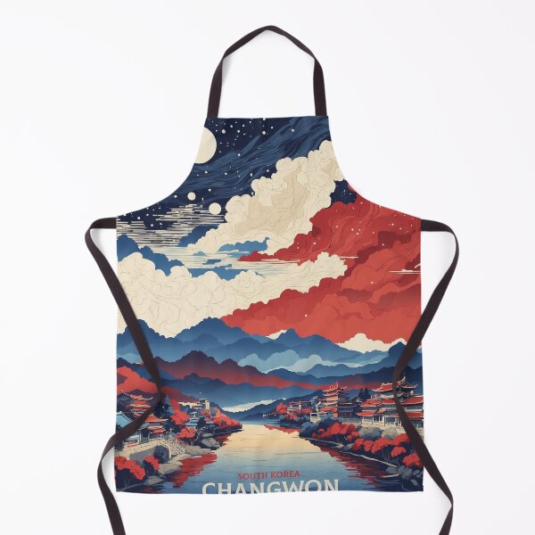 Item preview, Changwon South Korea Starry Night Tourism Vintage Poster designed and sold by TravelersGems.
