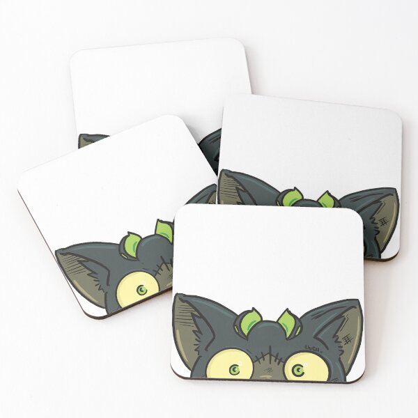 Item preview, OKUMURAS FAMILIAR KURO CAT SITH PEEKER designed and sold by hughincolour.