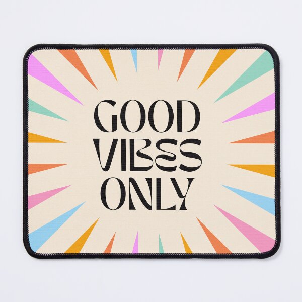 Item preview, Good Vibes Only Typography - Retro colourful Rainbow Sunburst  designed and sold by Dominiquevari.