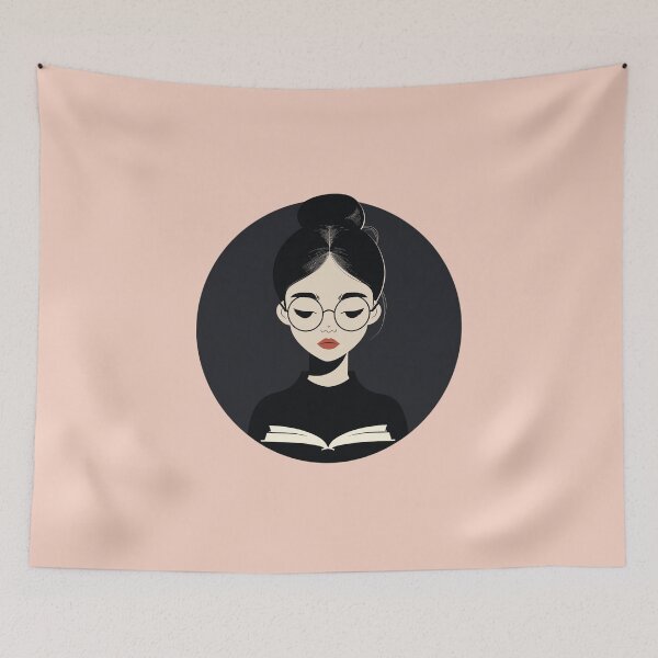 Item preview, Girl reading designed and sold by RetroPrints.