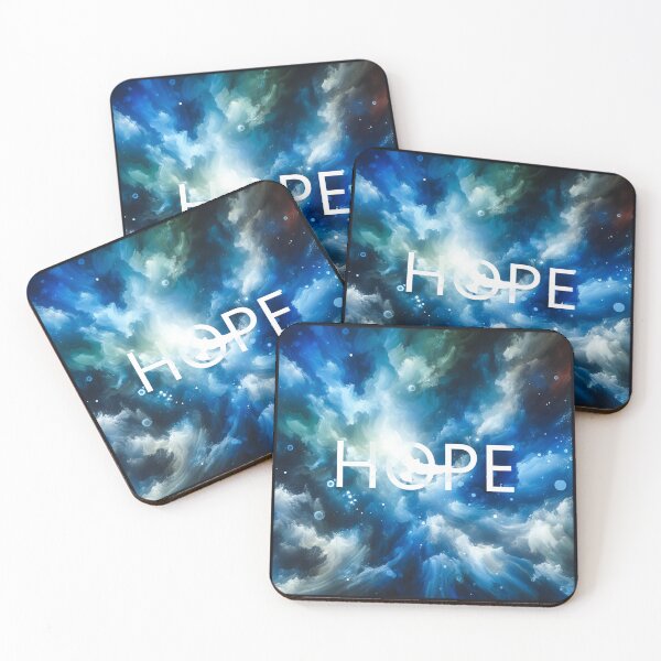Item preview, HOPE-BLUE-CLOUDS-STARS designed and sold by DesignAnother.