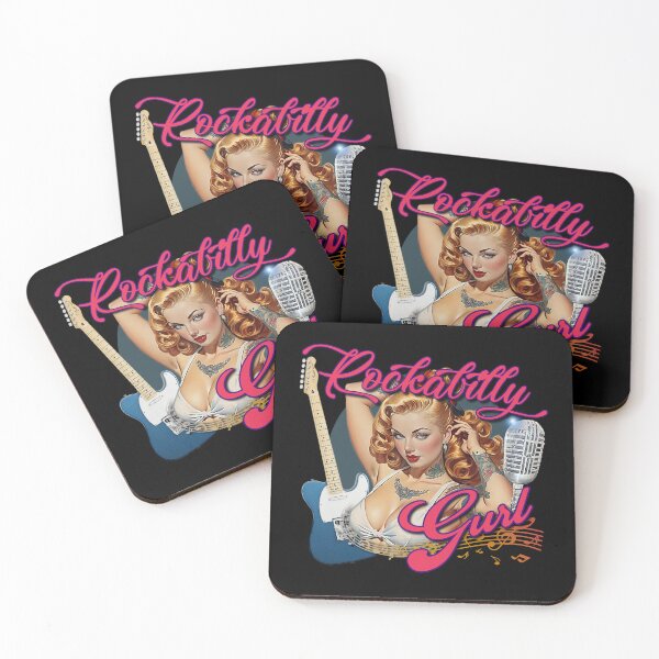 Item preview, Rockabilly Music Pin Up Model Muscle Car Artwork Hot Rod Rockabilly Pin Up Tattoo Model Girl  designed and sold by AGED Limited.