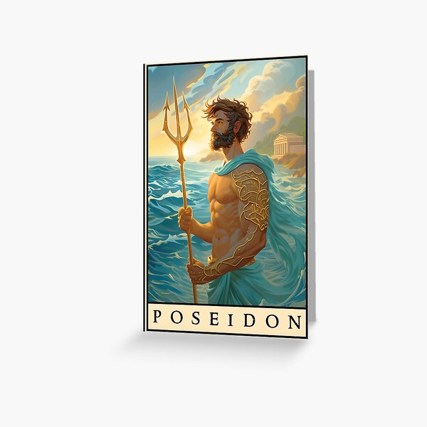 Vista previa del artículo con la obra «Poseidón: dios del mar», diseñado y vendido por Leevie.