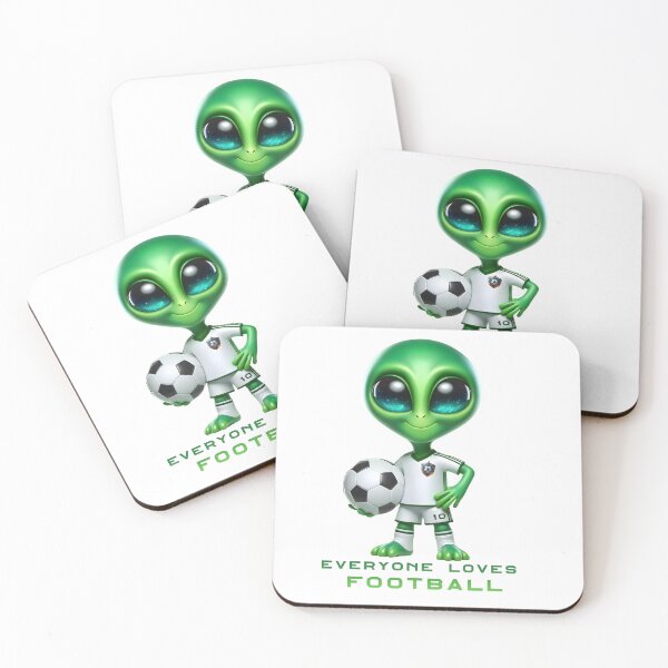 Item preview, Cute alien playing soccer designed and sold by UFOFashionista.