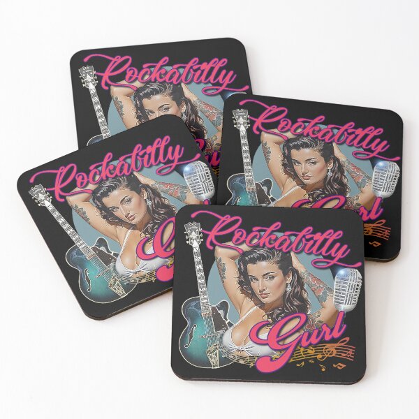 Item preview, Rockabilly Music Pin Up Model Muscle Car Artwork Hot Rod Rockabilly Latina Pin Up Tattoo Model Girl  designed and sold by AGED Limited.