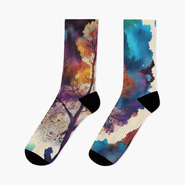 Item preview, Ethereal Arbor: Abstract Dark Colorful Tree designed and sold by MillennialVibe.