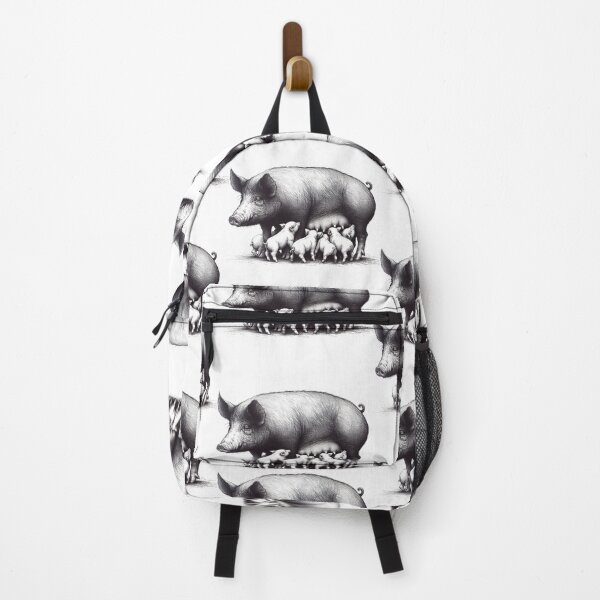 Item preview, Pen and ink drawing of cute piglets suckling. designed and sold by EdgyEdgeArt.