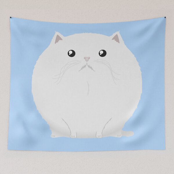 Item preview, Sfurical round white snowball cloud cat designed and sold by meldra.