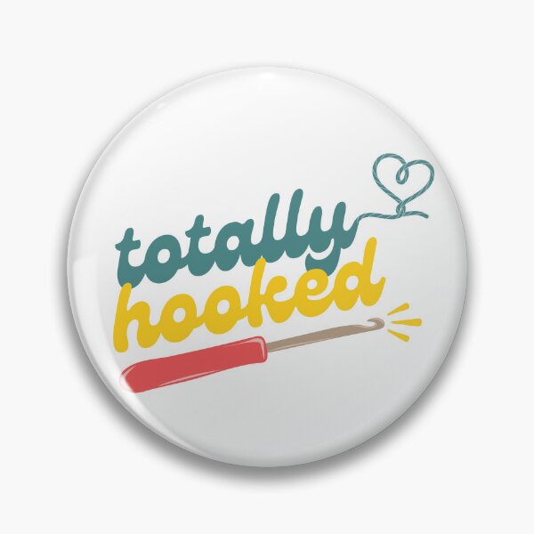 Item preview, Copy of Totally Hooked on Crochet Cute Funny Retro designed and sold by runawaycrochet.