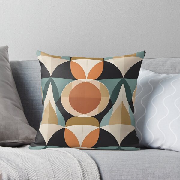 Artikel-Vorschau von Mid-Century Modern, Geometrisch Abstrakt, Braun, Blaugrün, designt und verkauft von Prints and Lifestyle.