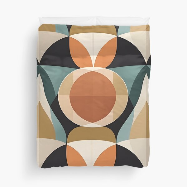 Item preview, Mid Century Modern Geometric Abstract  Brown, Teal designed and sold by Prints and Lifestyle.