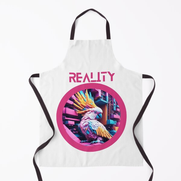 Item preview, Pink Reality parrot neon dark abstract artpiece, reality designed and sold by Coolparrotgirl.