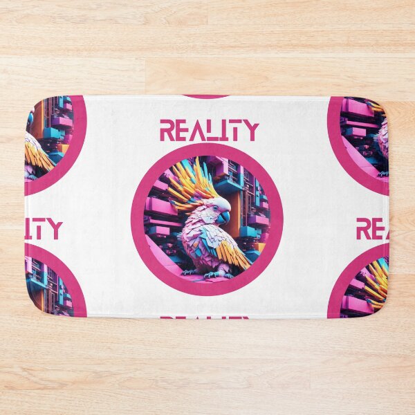 Item preview, Pink Reality parrot neon dark abstract artpiece, reality designed and sold by Coolparrotgirl.