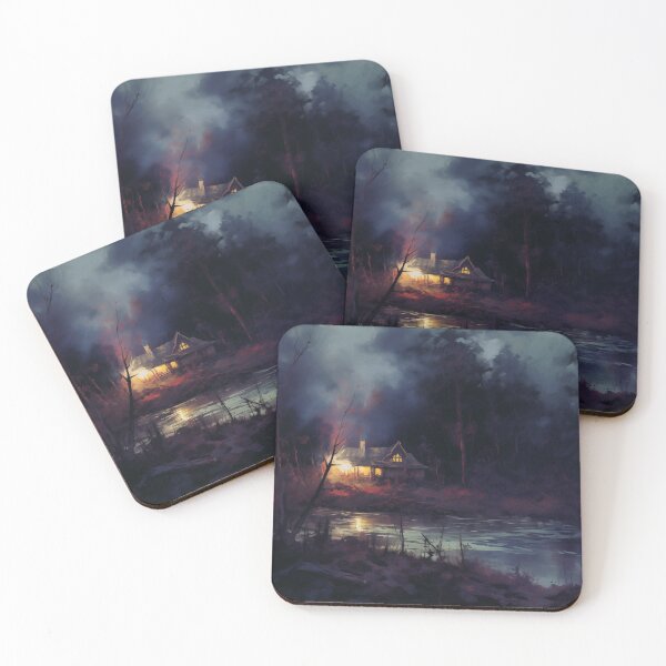 Item preview, Isolated Cabin in the Night designed and sold by CHILLTHRILLSART.