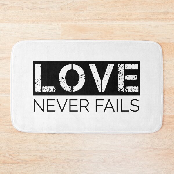 Item preview, Love never fails bible verse | 1 Cor 13 8 | 1 Corinthians 13 8 designed and sold by Faith at Work.