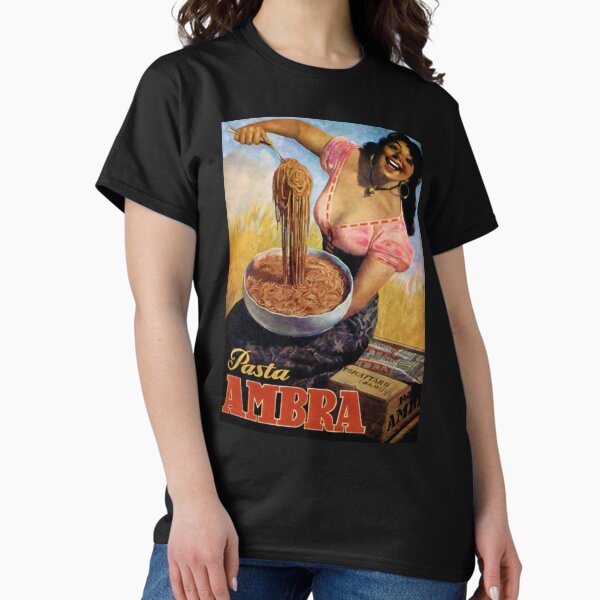 Vintage Italian Pasta Poster Food Art Italy Classic T-Shirt